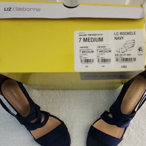 Liz Claiborne Blue Strappy Sandals